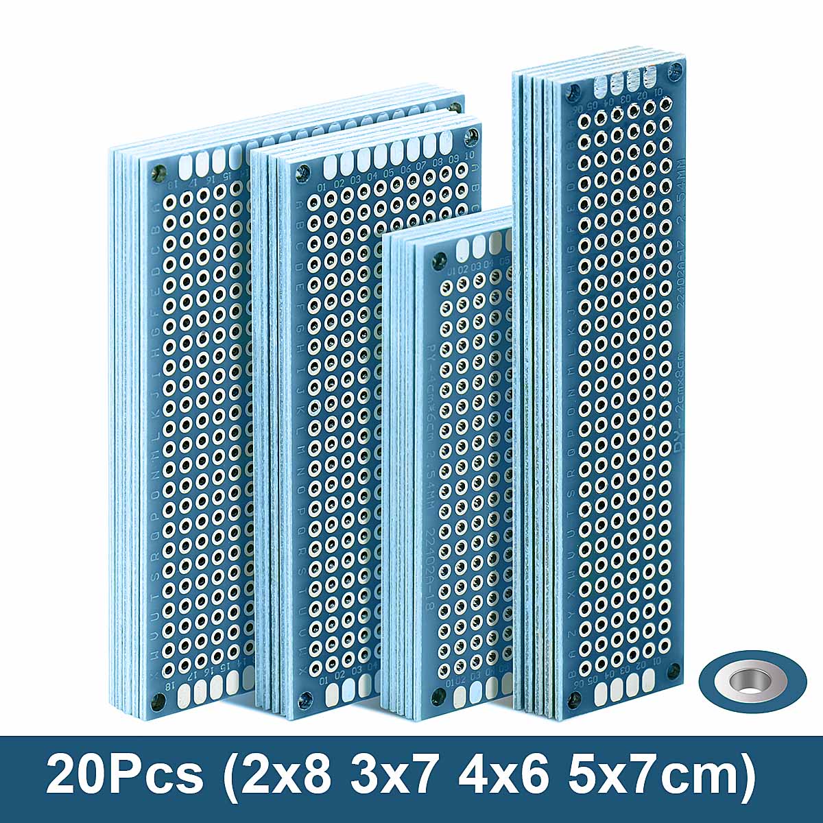 PCB Ÿ  ȸ 亸 20 ,  Ʈ  Ÿ Veroboard 2x8 3x7 4x6 5x7,  ȥ 